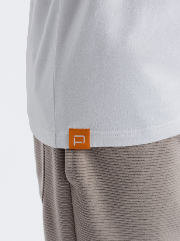 Ombre Clothing Tricou Ombre Clothing Reglan gri și alb pentru bărbați