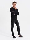 Ombre Clothing Tricou de bază negru pentru bărbați cu buzunar Ombre Clothing