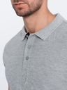 Ombre Clothing Tricou polo gri pentru bărbați Ombre Clothing