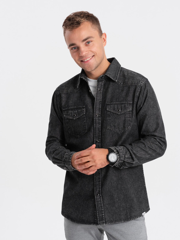 Ombre Clothing Cămașă Negru