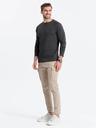Ombre Clothing Cămașă de bază pentru bărbați gri închis cu buzunar Ombre Clothing