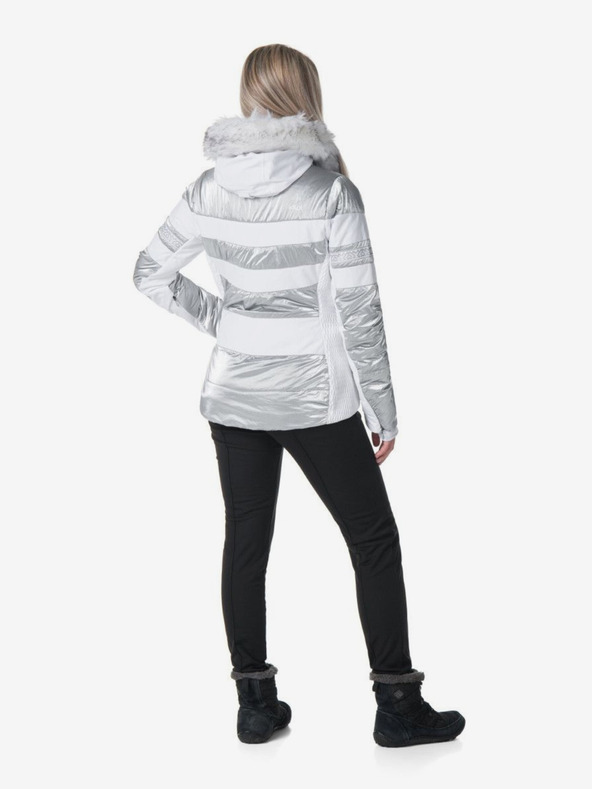 Kilpi Jachetă de schi pentru femei Kilpi Dalila în alb, gri și argintiu