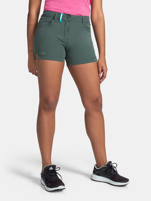 Kilpi Pantaloni scurți de exterior pentru femei Kilpi Bree verde închis