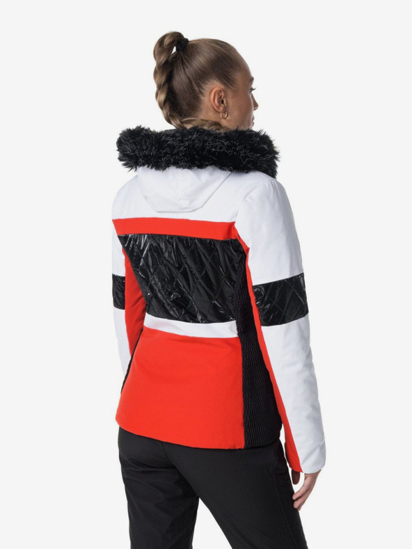 Kilpi Jachetă de schi de iarnă pentru femei, albă și roșie Kilpi Elza-W