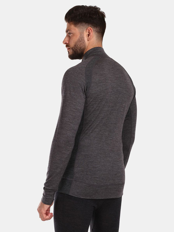 Kilpi Cămașă termică din lână Merino pentru bărbați, gri închis Kilpi JAGER-M