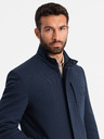 Ombre Clothing Ombre Clothing Palton structurat pentru bărbați cu guler înalt