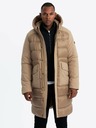 Ombre Clothing Jachetă lungă matlasată pentru bărbați cu buzunare mari Îmbrăcăminte Ombre