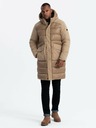 Ombre Clothing Jachetă lungă matlasată pentru bărbați cu buzunare mari Îmbrăcăminte Ombre