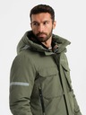 Ombre Clothing Jachetă lungă izolată pentru bărbați Ombre Clothing