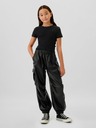 GAP Pantaloni cargo din piele artificială pentru copii GAP