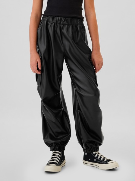 GAP Pantaloni cargo din piele artificială pentru copii GAP