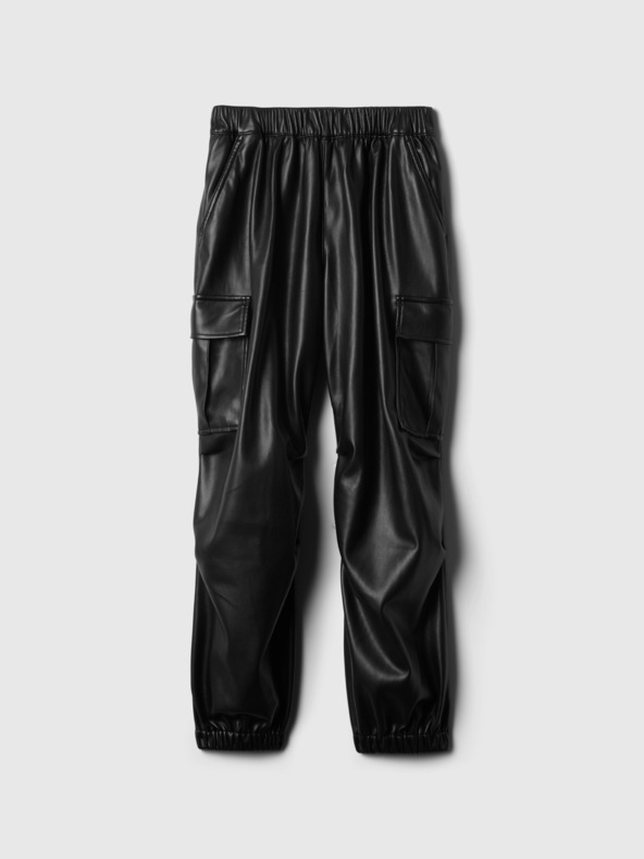 GAP Pantaloni cargo din piele artificială pentru copii GAP