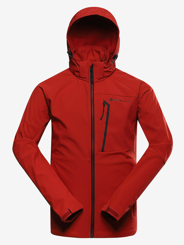 ALPINE PRO Jachetă softshell roșie pentru bărbați cu membrană Alpine Pro Hoor