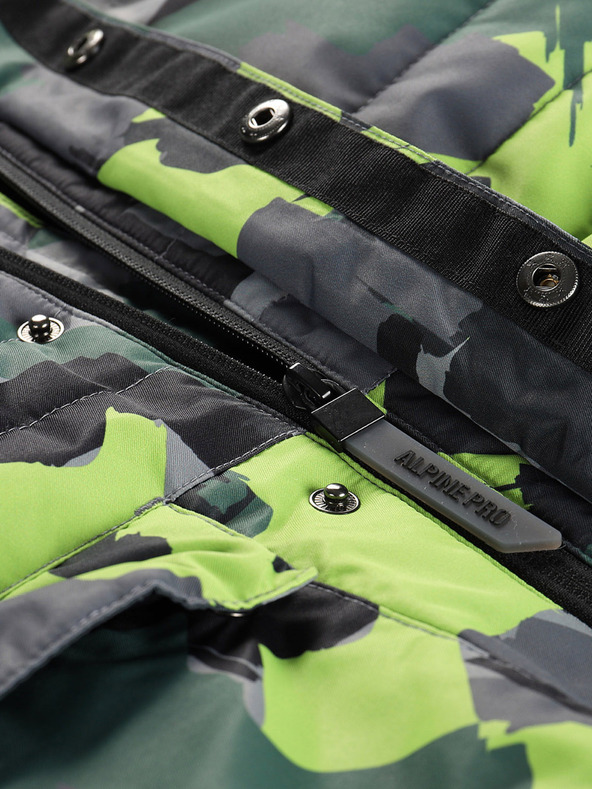 ALPINE PRO Geaca de fetita verde-gri cu membrana PTX Alpine Pro Werdo