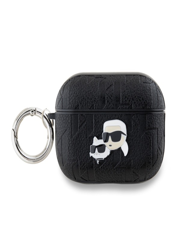 Karl Lagerfeld Karl Lagerfeld PU Embossed Karl and Choupette Heads Case pentru AirPods Pro 2 Negru