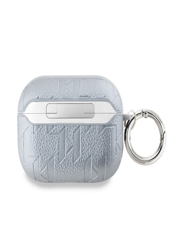 Karl Lagerfeld PU Embossed Karl și Choupette Heads Case pentru AirPods Pro 2 Silver Karl Lagerfeld