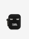 Karl Lagerfeld Rue St Guillaume Carcasă din silicon pentru Airpods 1/2 negru Karl Lagerfeld
