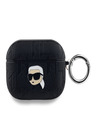 Karl Lagerfeld Karl Lagerfeld PU Embossed Karl Head Case pentru AirPods Pro Black