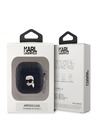 Karl Lagerfeld Karl Lagerfeld PU Embossed Karl Head Case pentru AirPods 3 Black