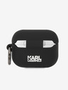 Karl Lagerfeld Logo 3D NFT Karl Head Carcasă din silicon pentru Airpods Pro negru Karl Lagerfeld