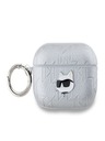 Karl Lagerfeld Karl Lagerfeld PU Embossed Choupette Head Case pentru AirPods Pro 2 Silver