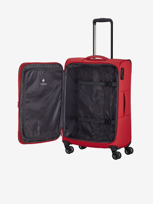 Travelite Set de trei valize de călătorie Travelite Chios roșii S,M,L
