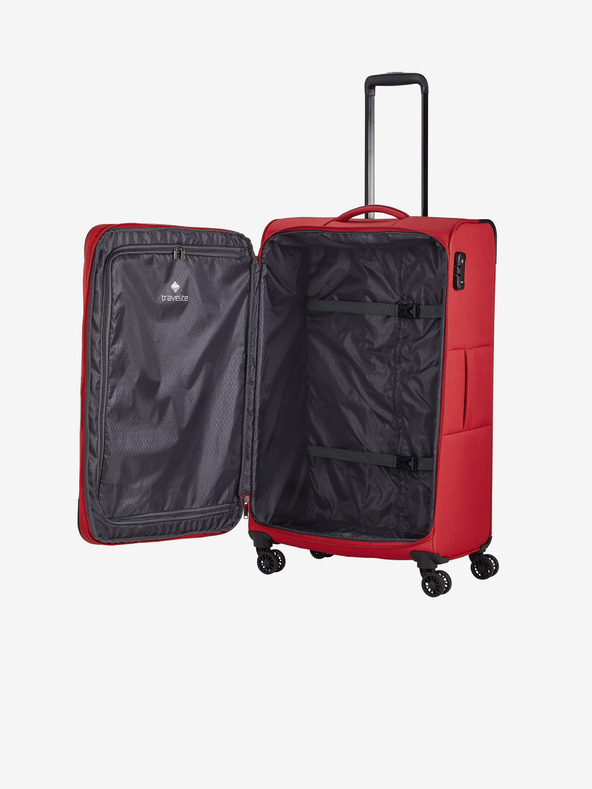 Travelite Set de trei valize de călătorie Travelite Chios roșii S,M,L