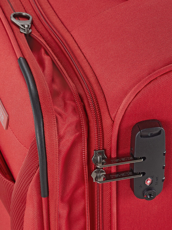 Travelite Set de trei valize de călătorie Travelite Chios roșii S,M,L
