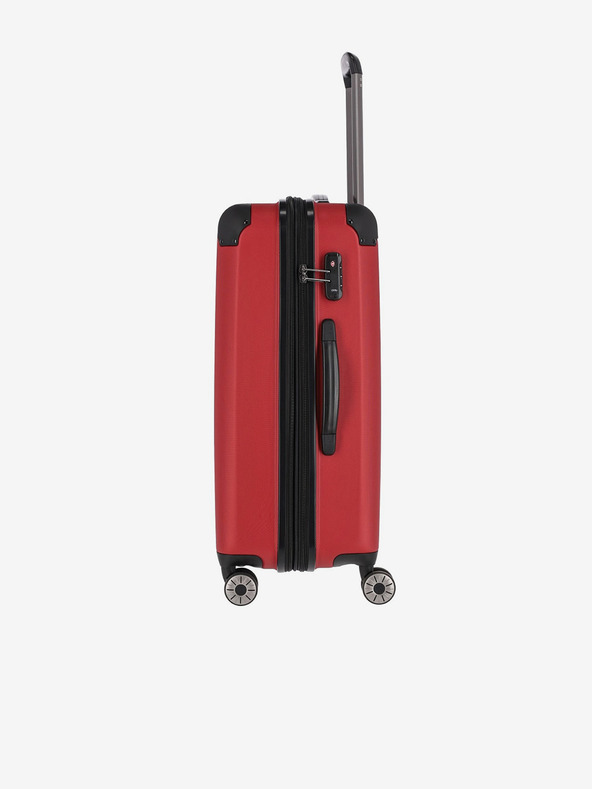 Travelite Set de trei valize de călătorie Travelite City 4w în roșu S,M,L