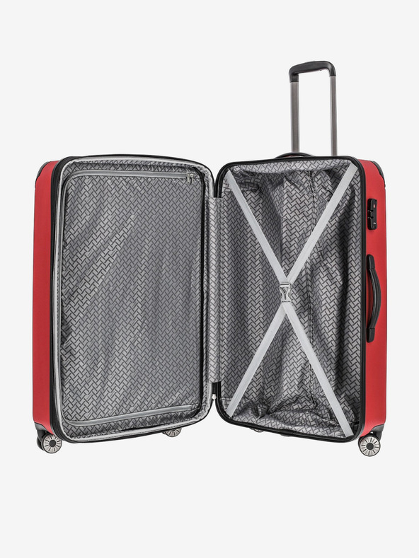 Travelite Set de trei valize de călătorie Travelite City 4w în roșu S,M,L
