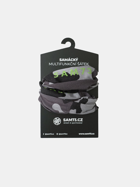 Sam 73 Eșarfă multifuncțională cu model gri SAM 73