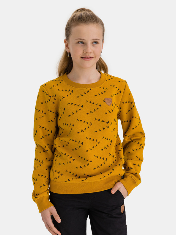 Sam 73 Sweatshirt cu model pentru fete, muștar SAM 73