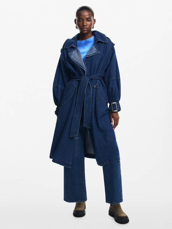 Desigual Trench în denim Desigual Berlin, pentru femei