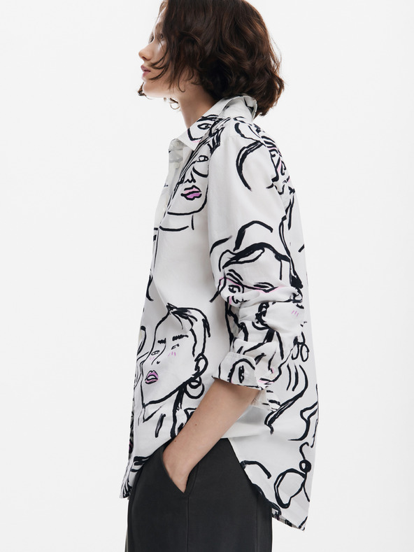 Desigual Cămașă cu model pentru femei Desigual Faces