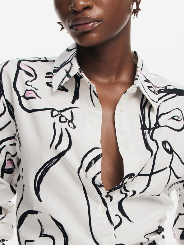 Desigual Cămașă cu model pentru femei Desigual Faces