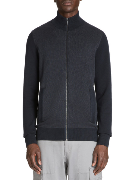 Celio Cardigan albastru închis pentru bărbați cu fermoar Celio Jusnow slim