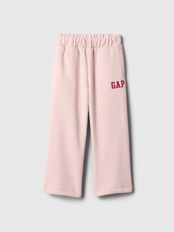 GAP Baby pantaloni de trening largi cu logo GAP