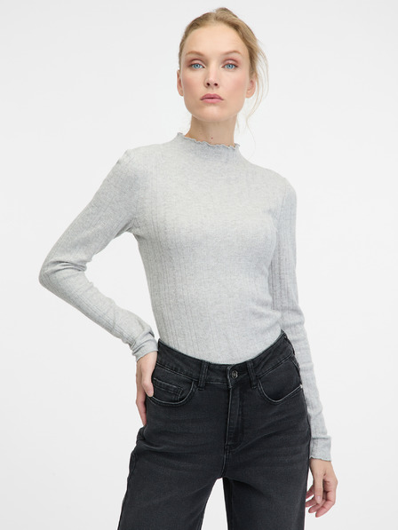 Orsay Tricou gri de dama cu maneca lunga ORSAY