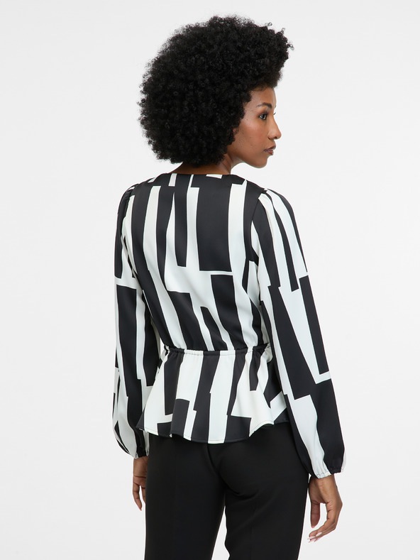 Orsay Bluză de damă neagră cu model ORSAY