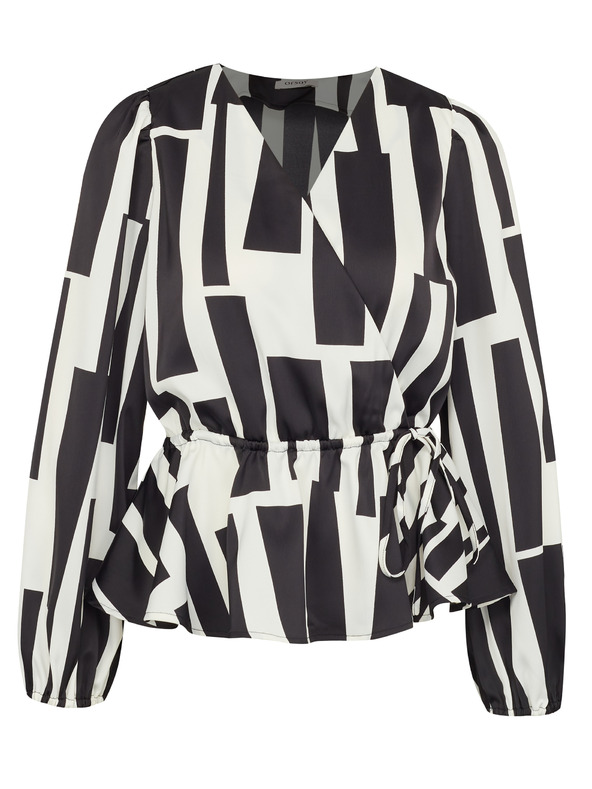 Orsay Bluză de damă neagră cu model ORSAY