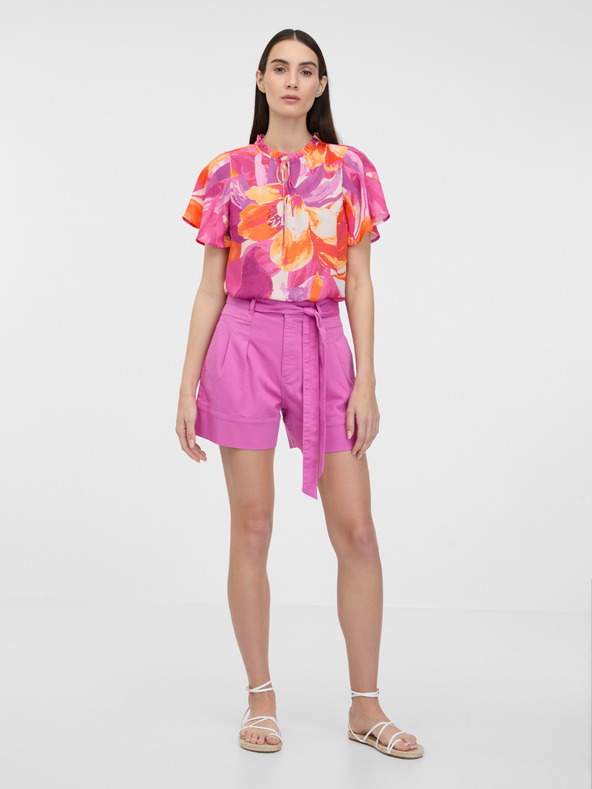 Orsay Pantaloni scurți din denim roz pentru femei ORSAY