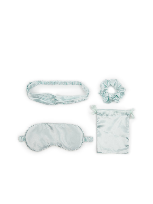 Orsay Set accesorii de somn pentru doamne albastru în cutie cadou ORSAY