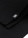 Ombre Clothing Eșarfă bărbătească tricotată de culoare solidă cu nervuri negru Ombre Clothing