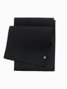 Ombre Clothing Eșarfă bărbătească tricotată de culoare solidă cu nervuri negru Ombre Clothing