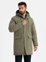 Ombre Clothing Jachetă parka lungă clasică pentru bărbați măsliniu Ombre Clothing