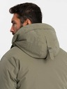 Ombre Clothing Jachetă parka lungă clasică pentru bărbați măsliniu Ombre Clothing