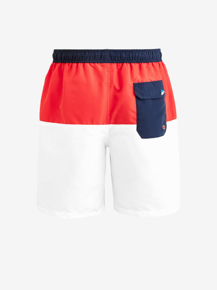 Celio Costume de baie albe și roșii pentru bărbați Celio Biboardblo
