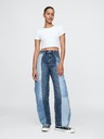 GAP Blugi Barrel High Rise Patchwork GAP