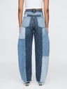 GAP Blugi Barrel High Rise Patchwork GAP