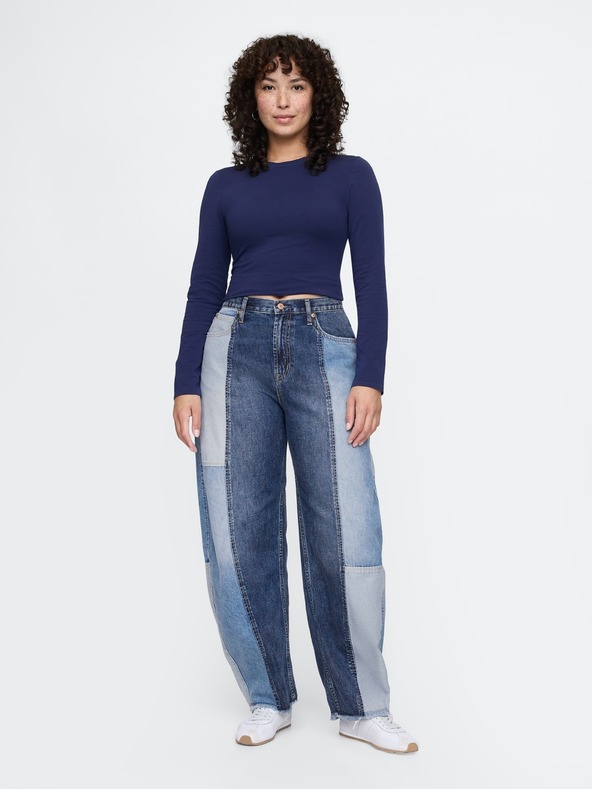 GAP Blugi Barrel High Rise Patchwork GAP